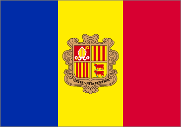 Andorra Andorre : Flag drapeau bandera